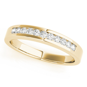 Rocky Lab-Created Yellow Gold Channel-Set Eternity Diamond Rings