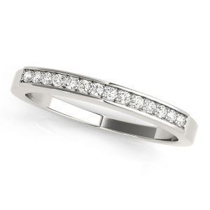 Rileigh Lab-Created Silver Channel-Set Eternity Diamond Rings