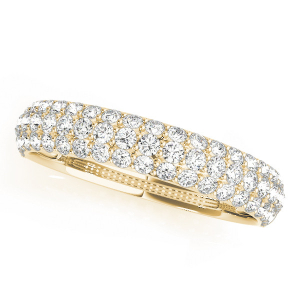 Fanta Lab-Created Yellow Gold Pave-Set Eternity Diamond Rings