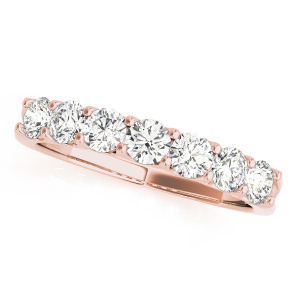 Adara Lab-Created Rose Gold Prong 7 Stone Diamond Rings