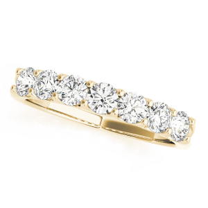 Adara Lab-Created Yellow Gold Prong 7 Stone Diamond Rings