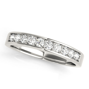 Sereen Lab-Created Silver Channel-Set Eternity Diamond Rings