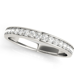 Lakely Lab-Created Silver Channel-Set Eternity Diamond Rings