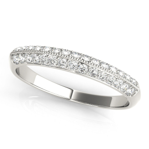 Koraline Lab-Created Round cut Pave-Set Eternity Diamond Rings