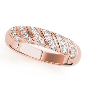 Anslee Lab-Created Rose Gold Pave-Set Eternity Diamond Rings