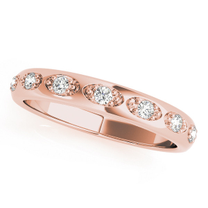 Adrielly Lab-Created Rose Gold Pave-Set Eternity Diamond Rings