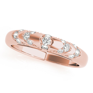 Lochlyn Lab-Created Rose Gold Pave-Set Eternity Diamond Rings