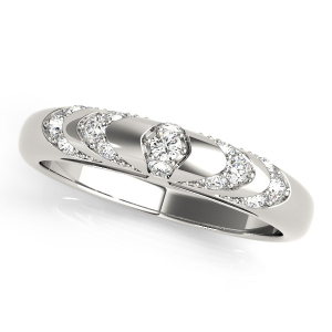 Lochlyn Lab-Created Round cut Pave-Set Eternity Diamond Rings