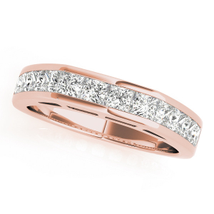 Aisley Lab-Created Rose Gold Bar-Set Eternity Diamond Rings