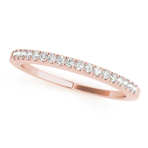 Cielle Lab-Created Rose Gold Prong Three Quarter Eternity Diamond Rings