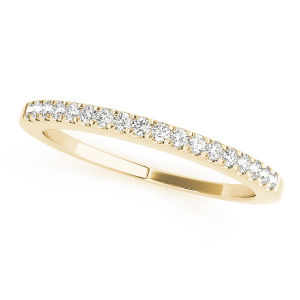 Cielle Lab-Created Yellow Gold Prong Three Quarter Eternity Diamond Rings