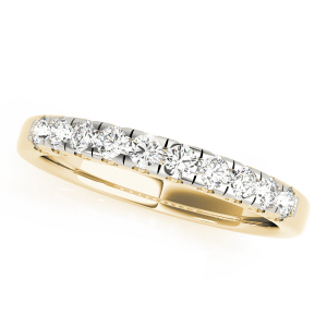 Vida Lab-Created Yellow Gold Prong Half Eternity Diamond Rings