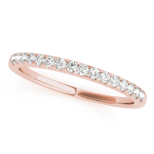 Amicia Lab-Created Rose Gold Prong Three Quarter Eternity Diamond Rings