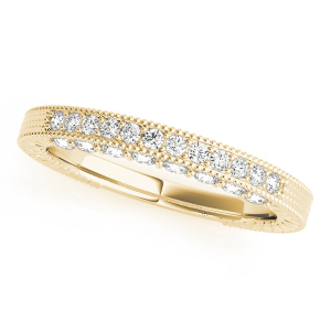 Angelia Lab-Created Yellow Gold Pave-Set Eternity Diamond Rings