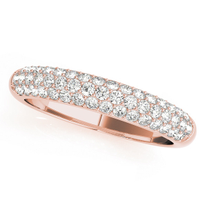 Jalisa Lab-Created Rose Gold Pave-Set Eternity Diamond Rings