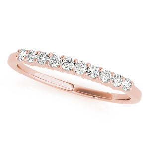 Libby Lab-Created Rose Gold Prong Half Eternity Diamond Rings