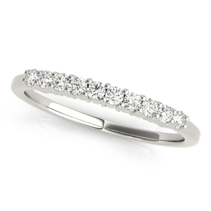 Libby 0.20 Carat Lab-Created Round cut Prong Half Eternity Diamond Rings