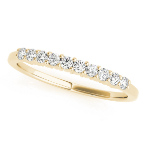 Libby Lab-Created Yellow Gold Prong Half Eternity Diamond Rings