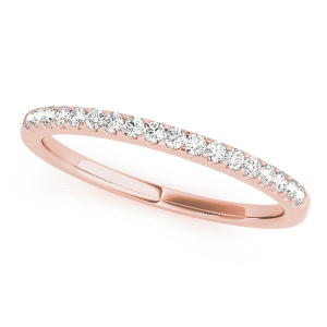 Austyn Lab-Created Rose Gold Prong Half Eternity Diamond Rings