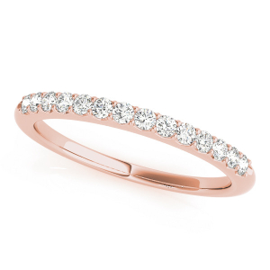 Triniti Lab-Created Rose Gold Prong Three Quarter Eternity Diamond Rings