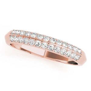 Kiannah Lab-Created Rose Gold Pave-Set Eternity Diamond Rings