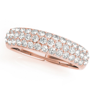 Gurnaaz Lab-Created Rose Gold Pave-Set Eternity Diamond Rings