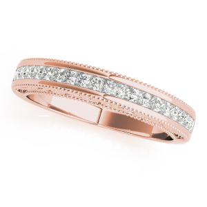 Adelita Lab-Created Rose Gold Channel-Set Eternity Diamond Rings