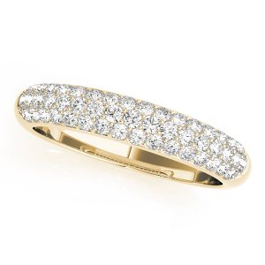 Camri Lab-Created Yellow Gold Pave-Set Eternity Diamond Rings