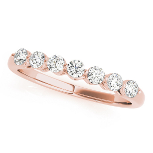 Scarlette Lab-Created Rose Gold Prong 7 Stone Diamond Rings