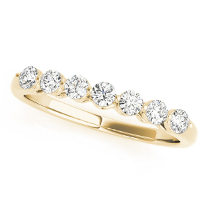 Scarlette Lab-Created Yellow Gold Prong 7 Stone Diamond Rings