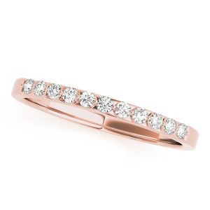 Cattleya Lab-Created Rose Gold Prong Half Eternity Diamond Rings