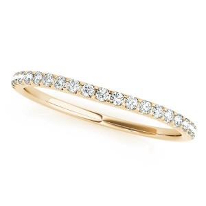 Aveya Lab-Created Yellow Gold Prong Three Quarter Eternity Diamond Rings