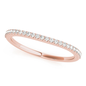 Kelce Lab-Created Rose Gold Prong Three Quarter Eternity Diamond Rings