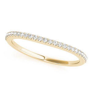 Kelce Lab-Created Yellow Gold Prong Three Quarter Eternity Diamond Rings