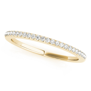 Aryia Lab-Created Yellow Gold Prong Three Quarter Eternity Diamond Rings