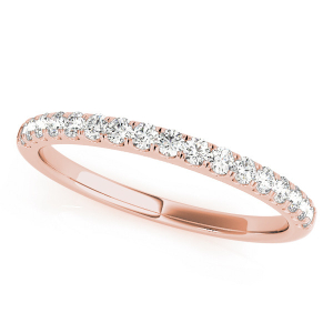 Lilyrose Lab-Created Rose Gold Prong Three Quarter Eternity Diamond Rings