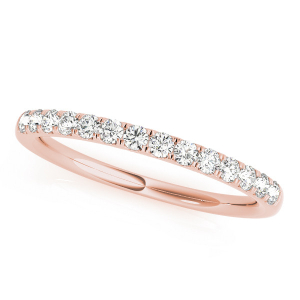 Khushi Lab-Created Rose Gold Prong Three Quarter Eternity Diamond Rings