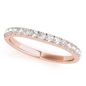 Aline Lab-Created Rose Gold Prong Three Quarter Eternity Diamond Rings