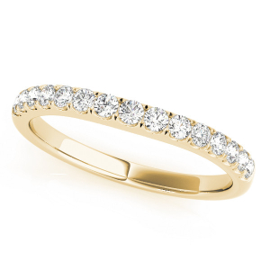 Aline Lab-Created Yellow Gold Prong Three Quarter Eternity Diamond Rings