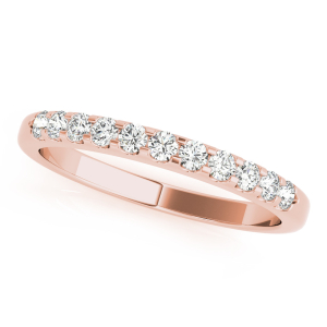 Renee Lab-Created Rose Gold Prong Half Eternity Diamond Rings