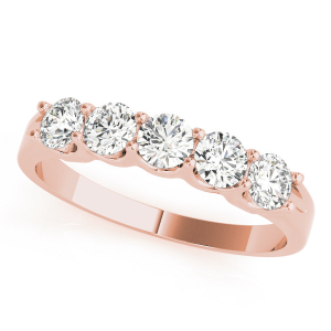 Salma Lab-Created Rose Gold 4 Prong 5 Stone Ring Diamond Rings