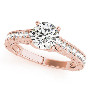 Lyana Natural Rose Gold Halo Diamond Engagement Rings