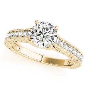 Lyana Natural Yellow Gold Halo Diamond Engagement Rings