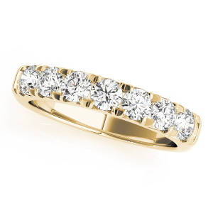 Aubriella Lab-Created Yellow Gold Prong 7 Stone Diamond Rings