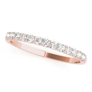 Nitya Lab-Created Rose Gold Prong Half Eternity Diamond Ring