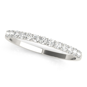 Nitya Lab-Created White Gold Prong Half Eternity Diamond Ring