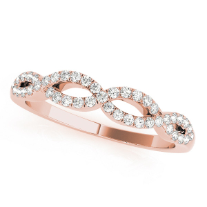 Chiasoka Natural Rose Gold Diamond for Women Wedding Rings