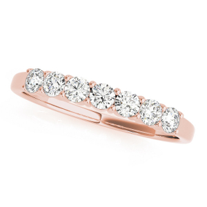 Spencer Lab-Created Rose Gold Prong 7 Stone Diamond Rings