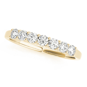 Spencer Lab-Created Yellow Gold Prong 7 Stone Diamond Rings