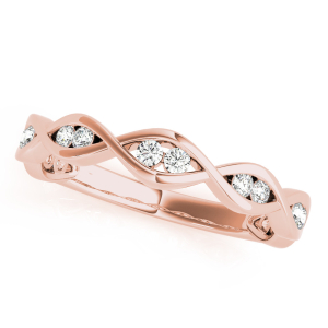 Chimeg Natural Rose Gold Diamond for Women Wedding Ring